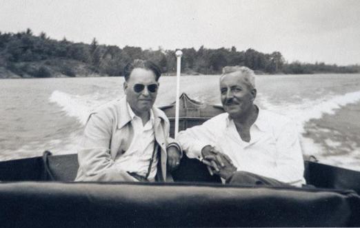 Jo with friend on Blackstone Harbor 1942